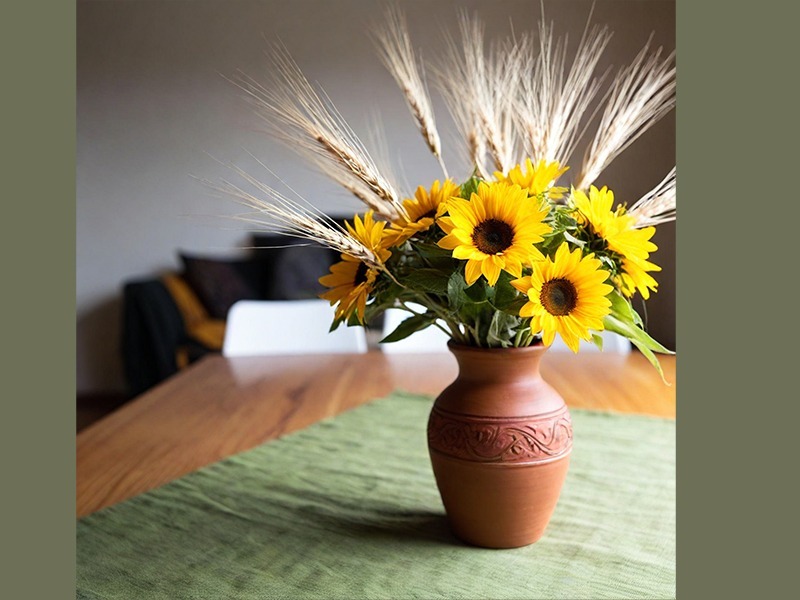 A lughnasadh first harvest summer floral arrangement.