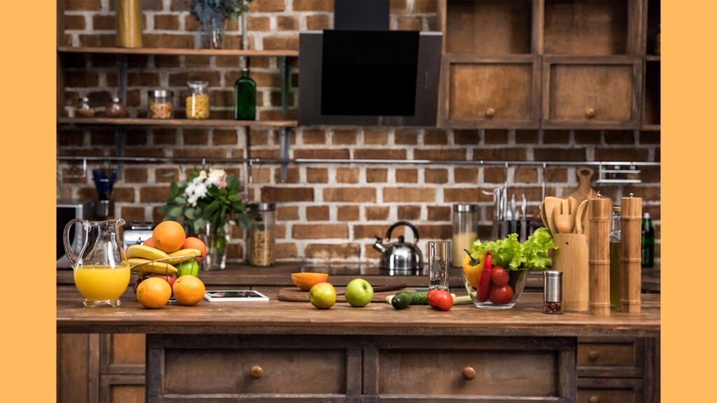A Natural Living Kitchen completely stocked.