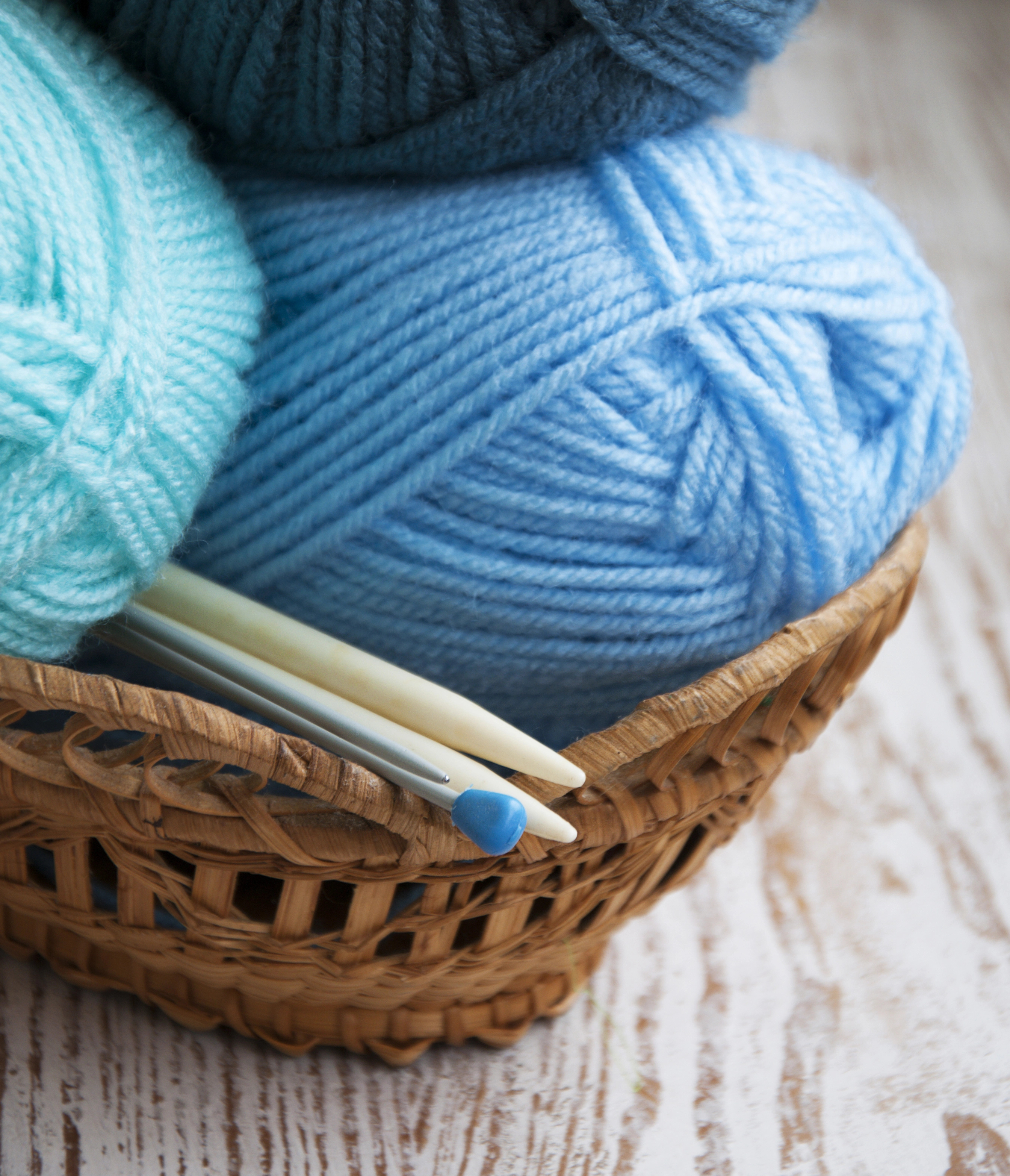 Knitting and crocheting.