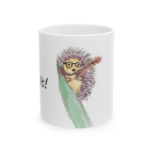 Quirky Hedgehog Ceramic Mug For Writers