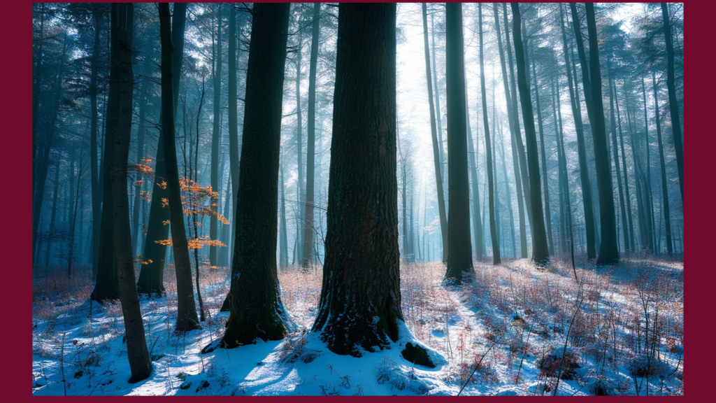 Mythic winter landscape representing the storytelling power of winter mythology for writers