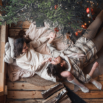 Couple sharing a cozy winter evening together as part of winter relationship rituals